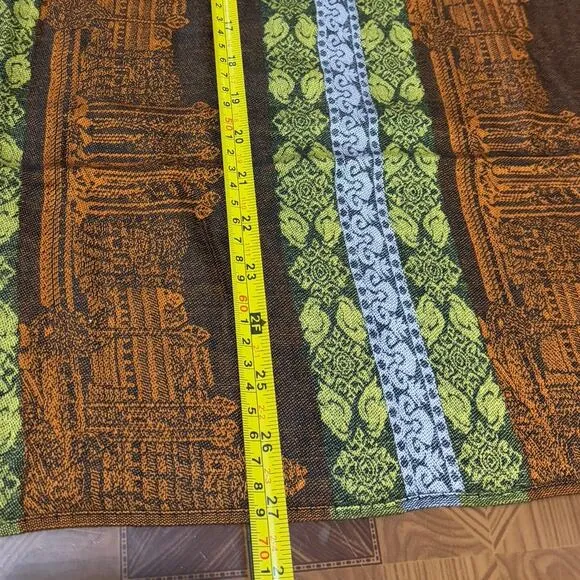 Vintage 100% New Silk Scarf of Angkor Wat Temple in Cambodia‎ - Image 6