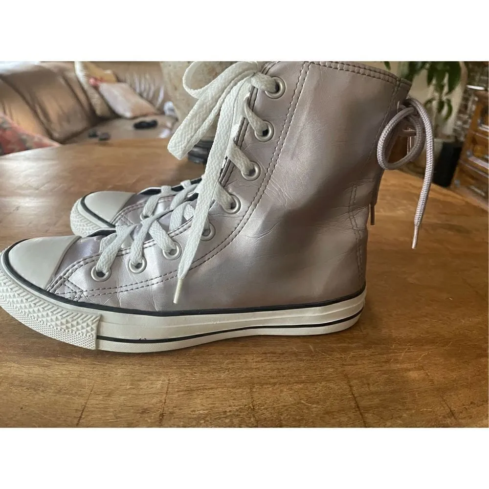 Converse Shoes Chuck Taylor All Star Slouchy Metallic Purple Sneakers Womens 6,5 - Image 4