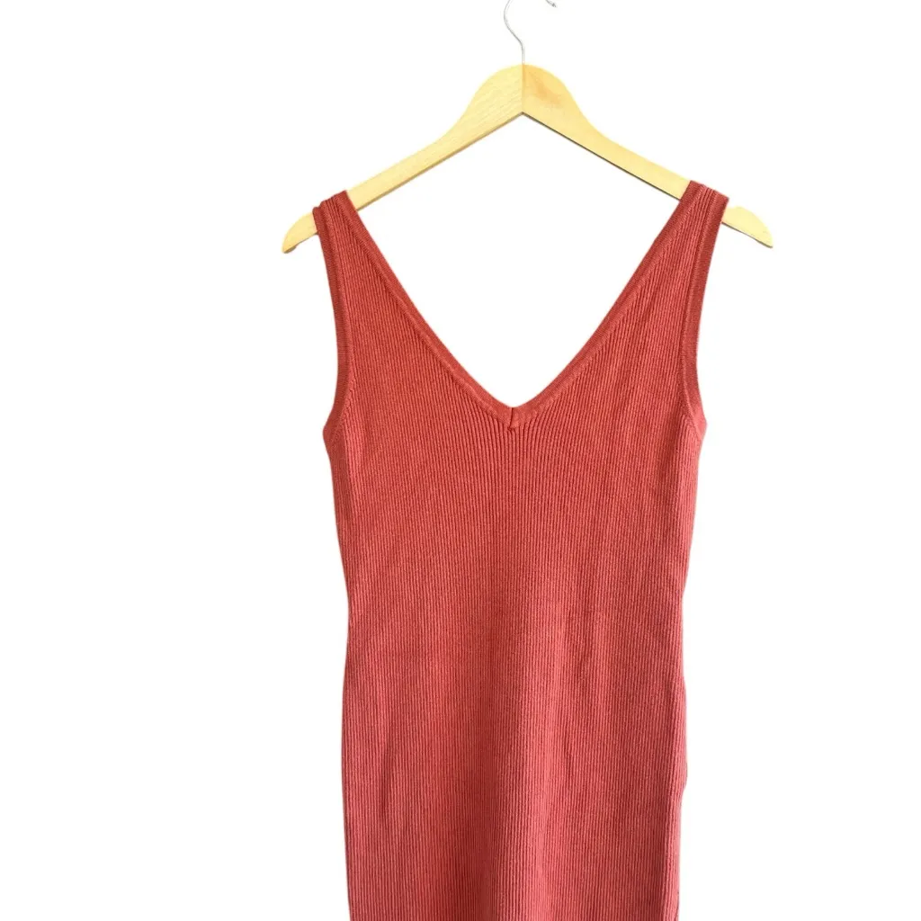 House Of Harlow 1960 In coral Knit Rib Dress Orange Size M - Image 5