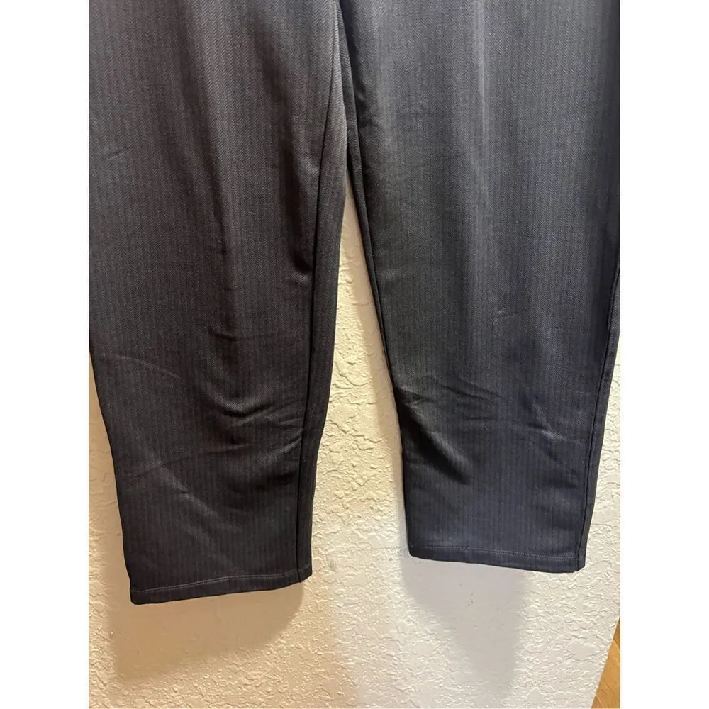 Mondetta Black & Grey Herringbone Straight Leg Pants Woman’s XL NEW - Image 2