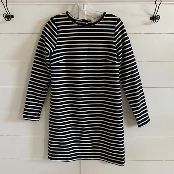 LOFT‎ Striped Ottoman Mock Neck Dress Long Sleeve Mini Ribbed Material NWT - S - Image 5
