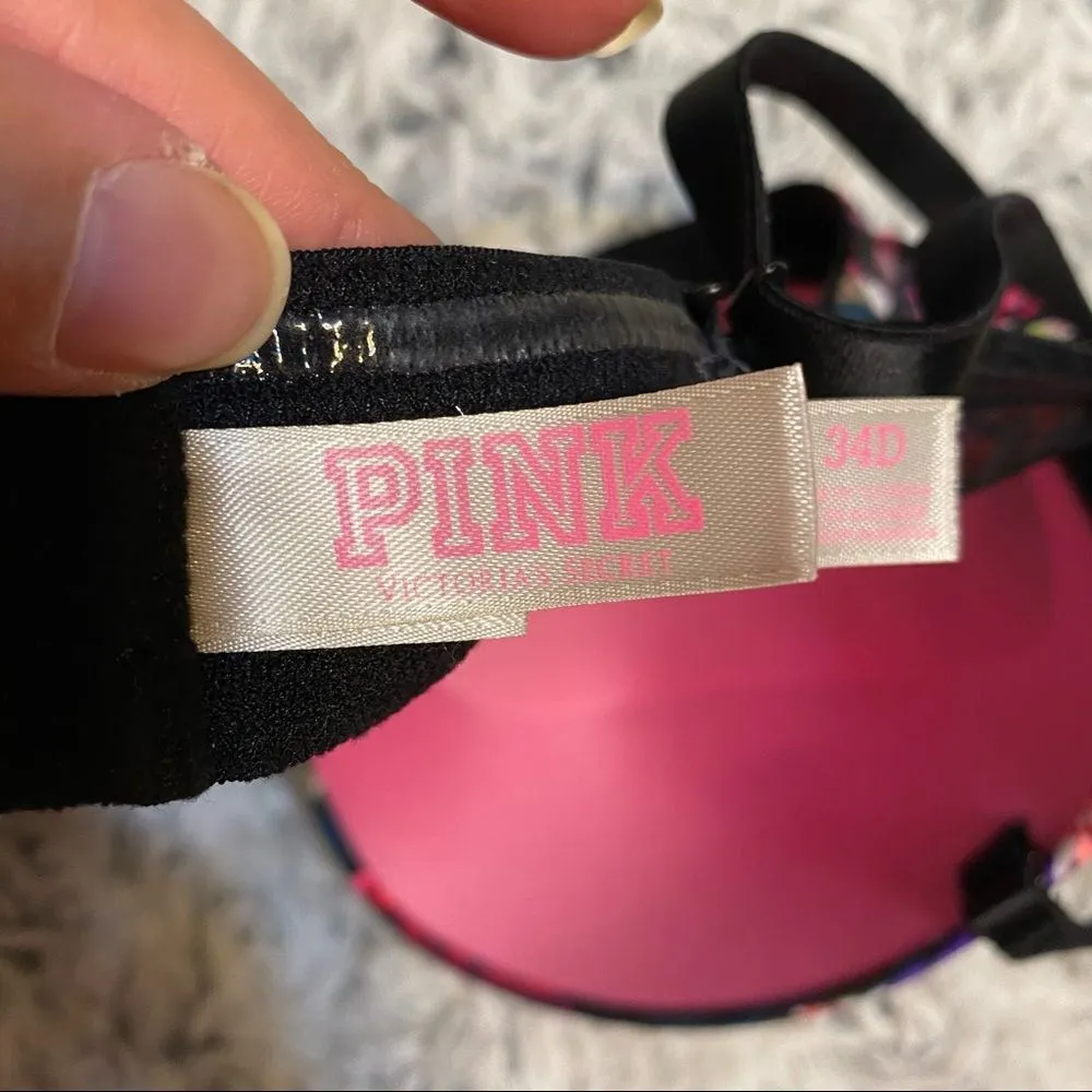 Pink/Purple Multicolored Victoria’s Push Up Bra - Image 4