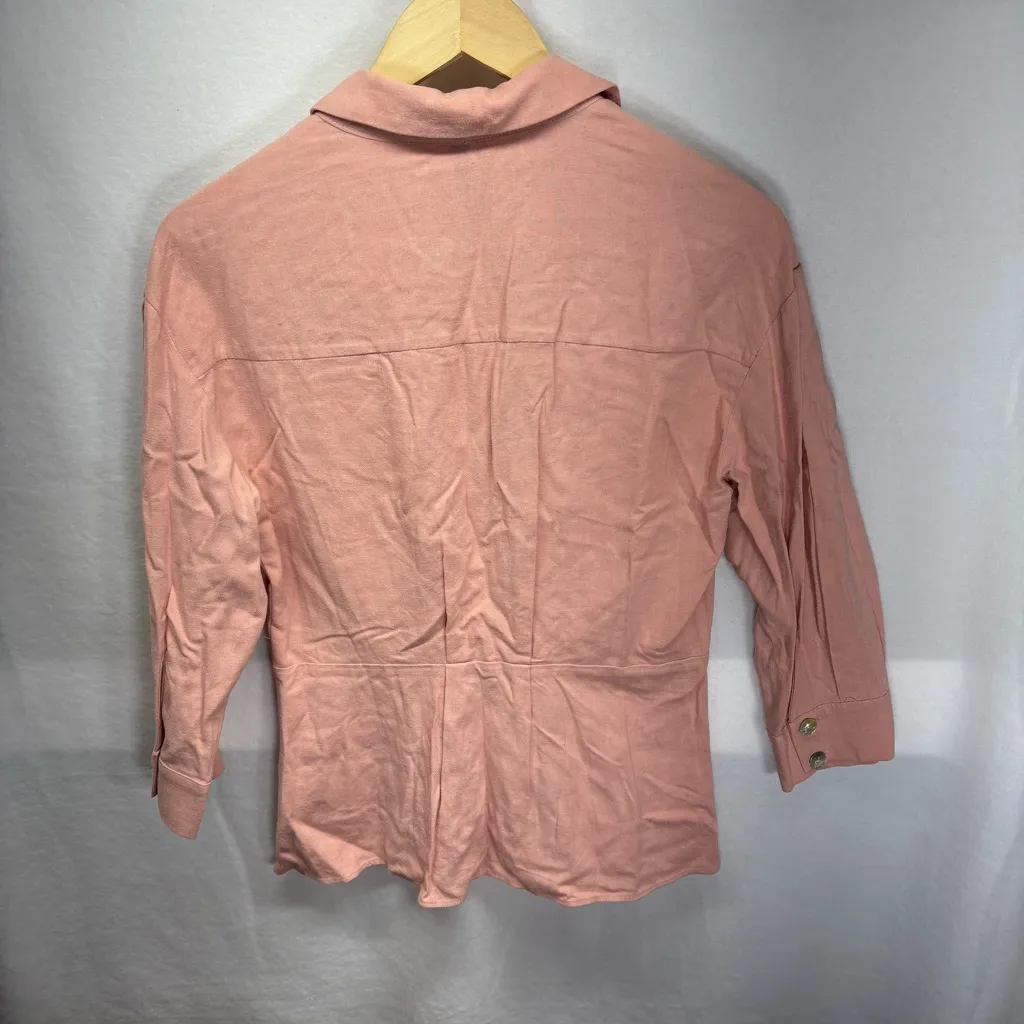 Zara‎ TRF Women's Pink Button-Down Shirt - Image 5