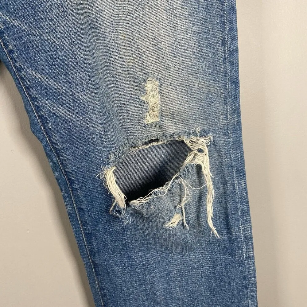 Madewell The Perfect Vintage Distressed High Rise Straight Leg Jeans Size 32 - Image 2