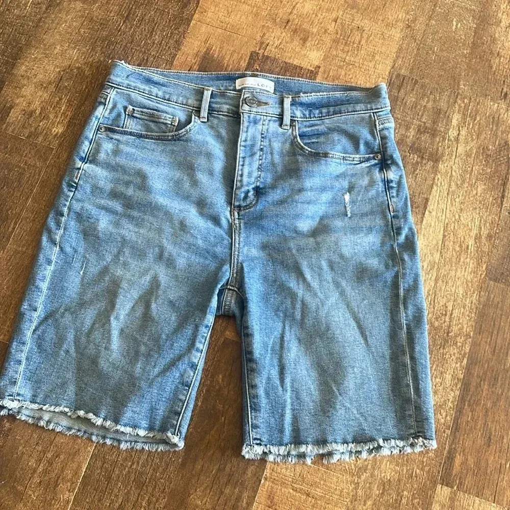 high rise long jean Shorts - Image 2