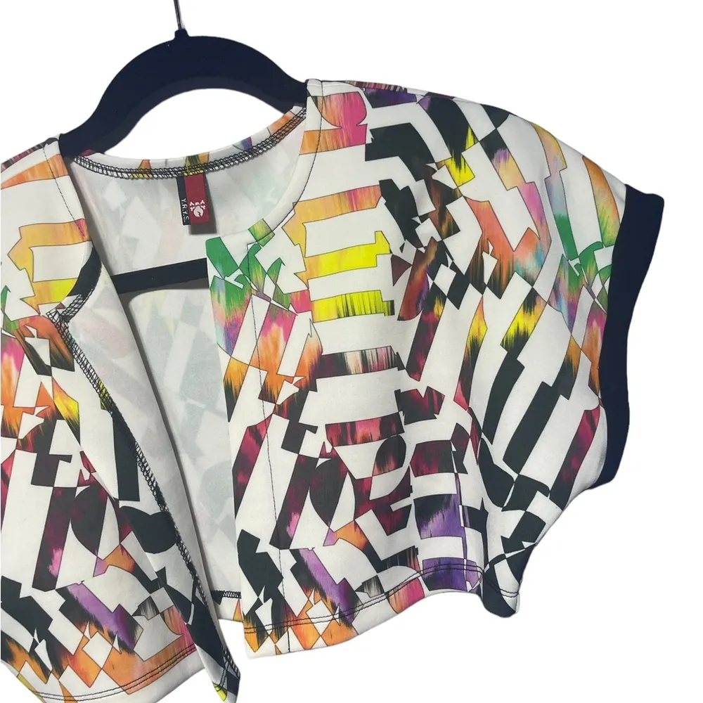 Cropped Open Front Cardigan XS Black - Image 4