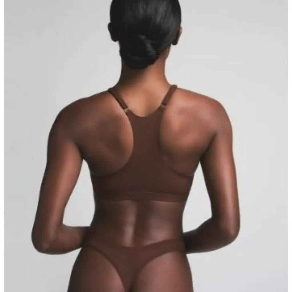 NWT SKIMS FITS EVERYBODY RACERBACK BRALETTE COCOA 2X - Image 2