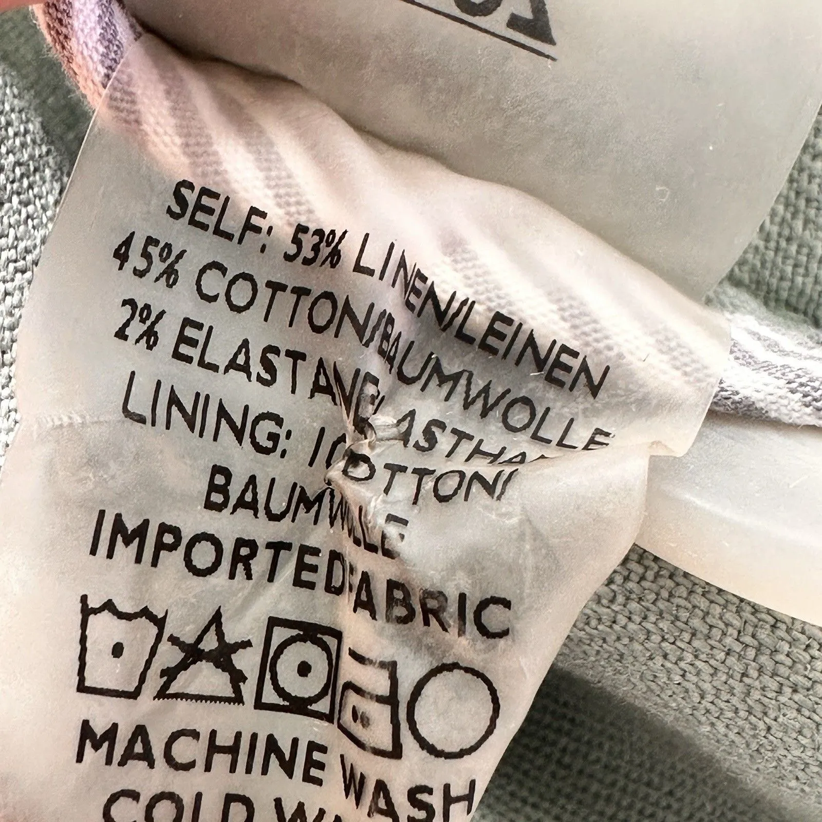 Peruvian Connection  90s sage green Linen cotton spring Blazer jacket Size 4 - Image 7