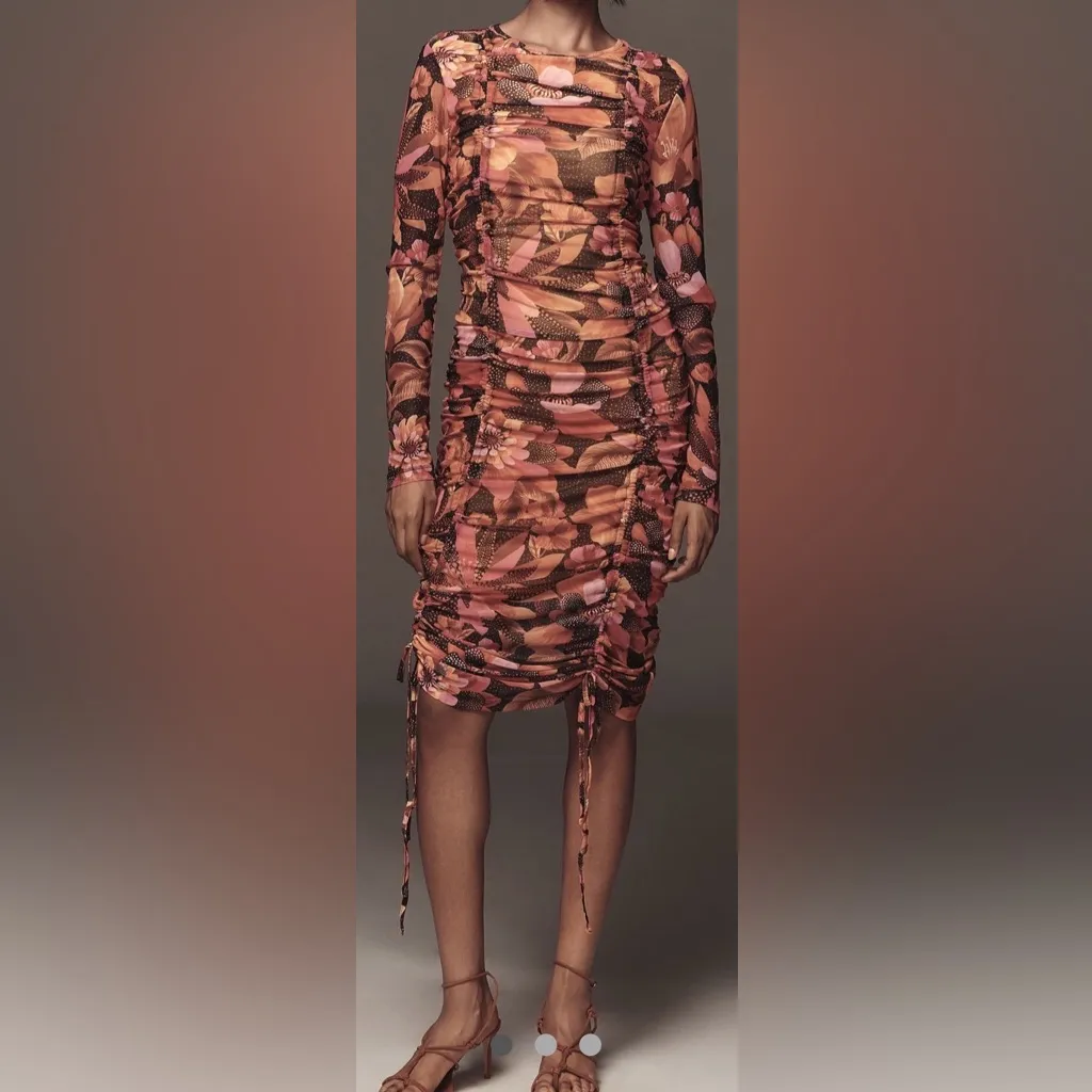 FARM Rio x Anthropologie Ruched Midi Dress - NWT! - Image 2