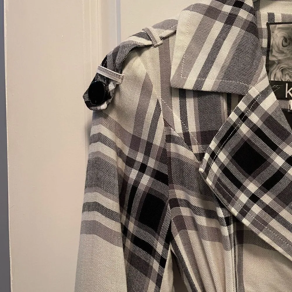 Kensie plaid trench coat Size XS - Image 9