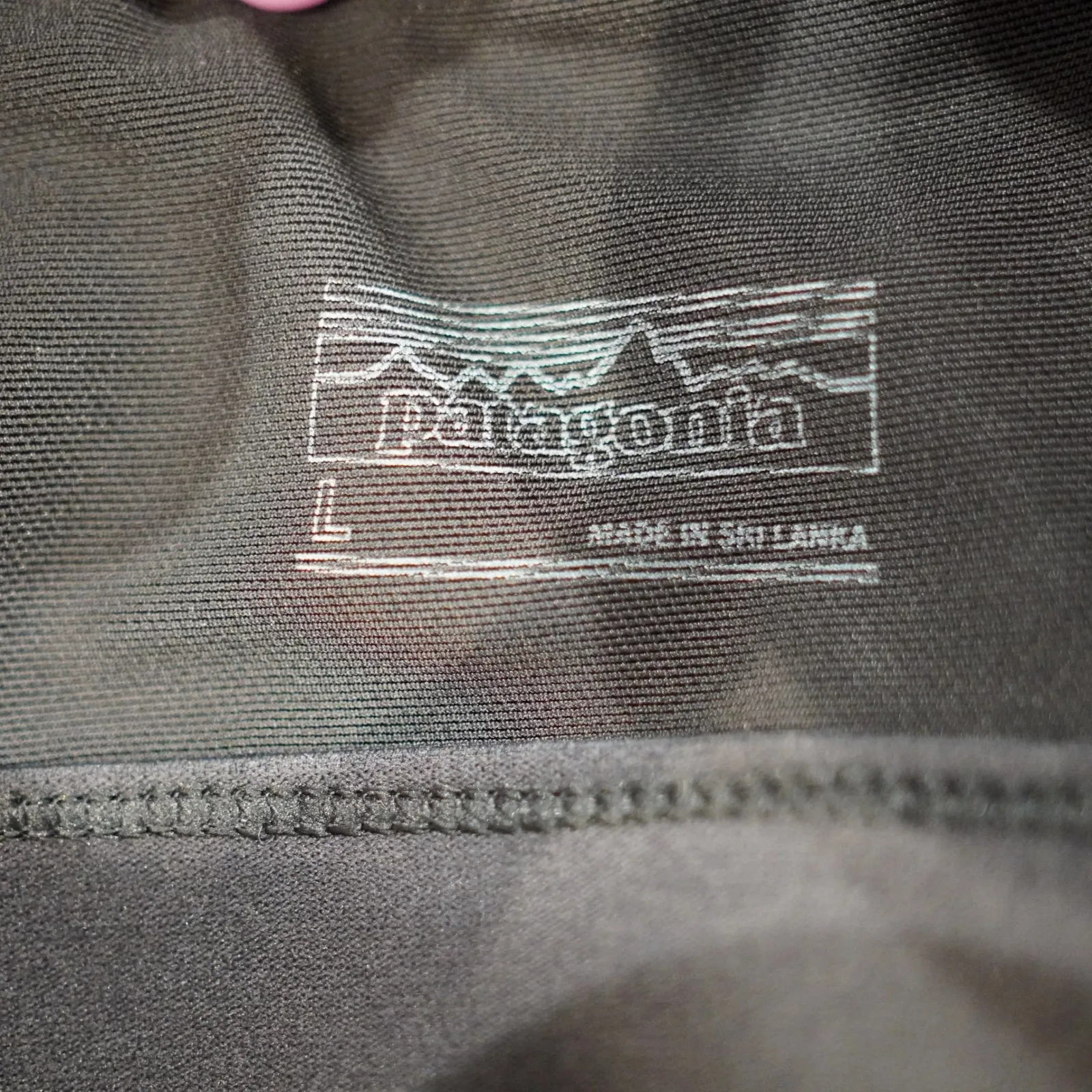 Patagonia Active Compression Racerback Sports Bra Gray Black‎ Size L - Image 6