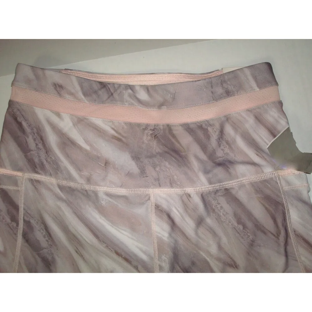 New NWT Womens Calia Tonal Marble Pink Gray Energize Leggings Small Mesh Pockets - Image 3