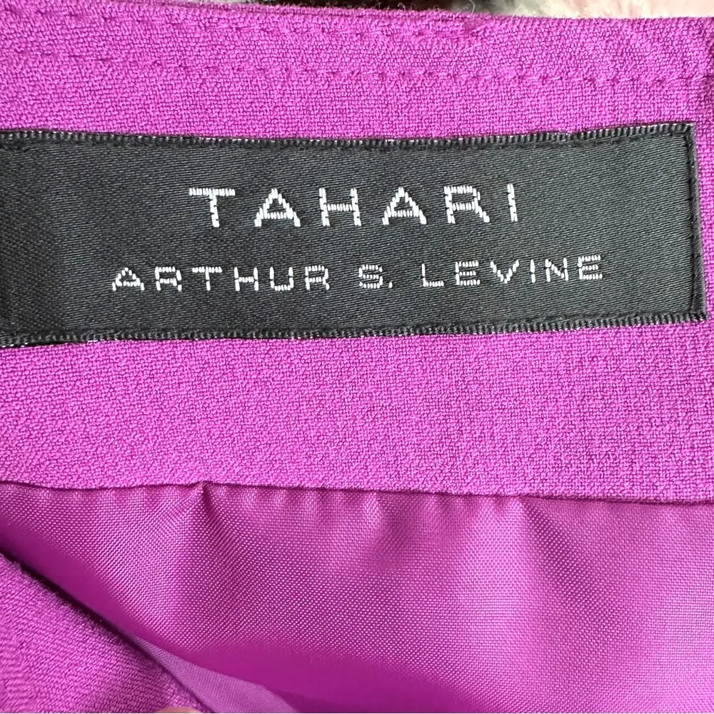 Tahari ASL Magenta Knee Length Skirt 16 Back Slit Zipper Lined New NWT - Image 6