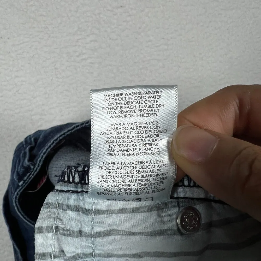 High Rise Straight Jeans Tuxedo Stripe Dark Wash Style 3750 Size 6 - Image 5