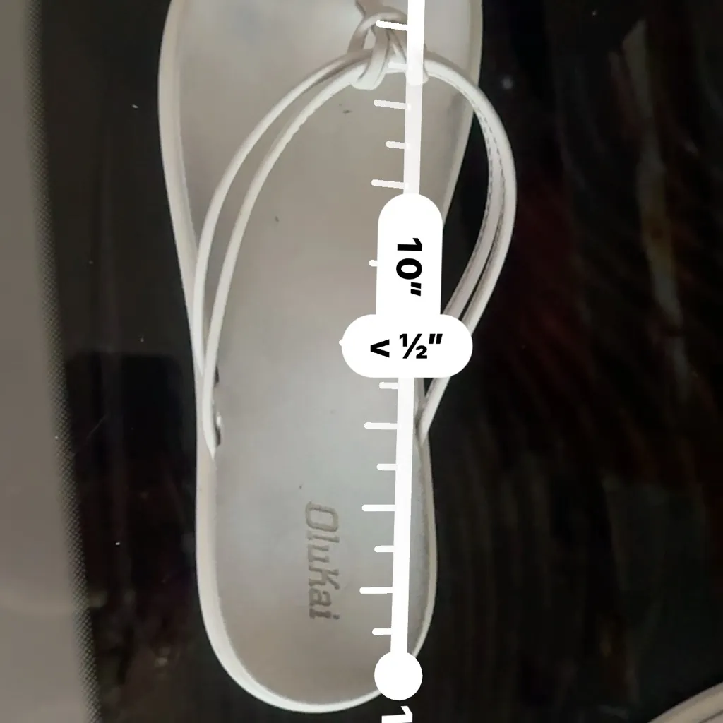 OluKai Women's White Sandals Size 9 - Image 3