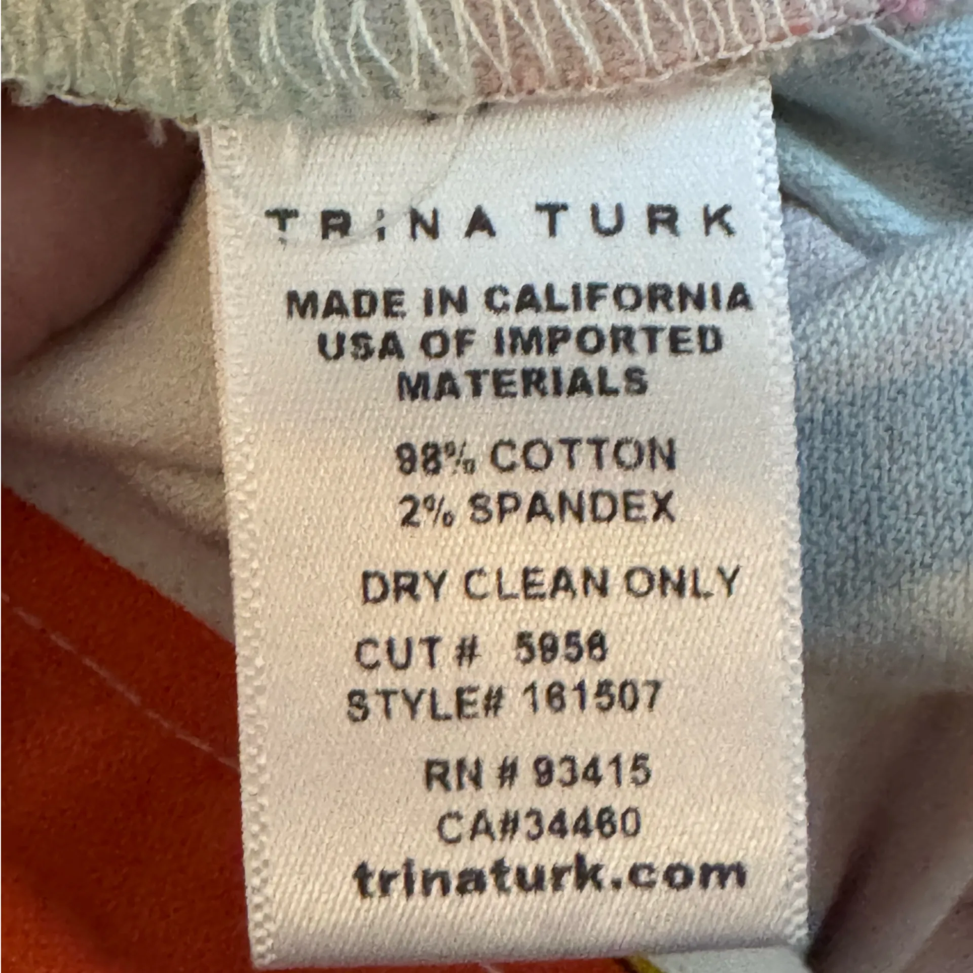 Trina Turk Retro Psychedelic Abstract Wave Print Shorts Size 12 - Image 6