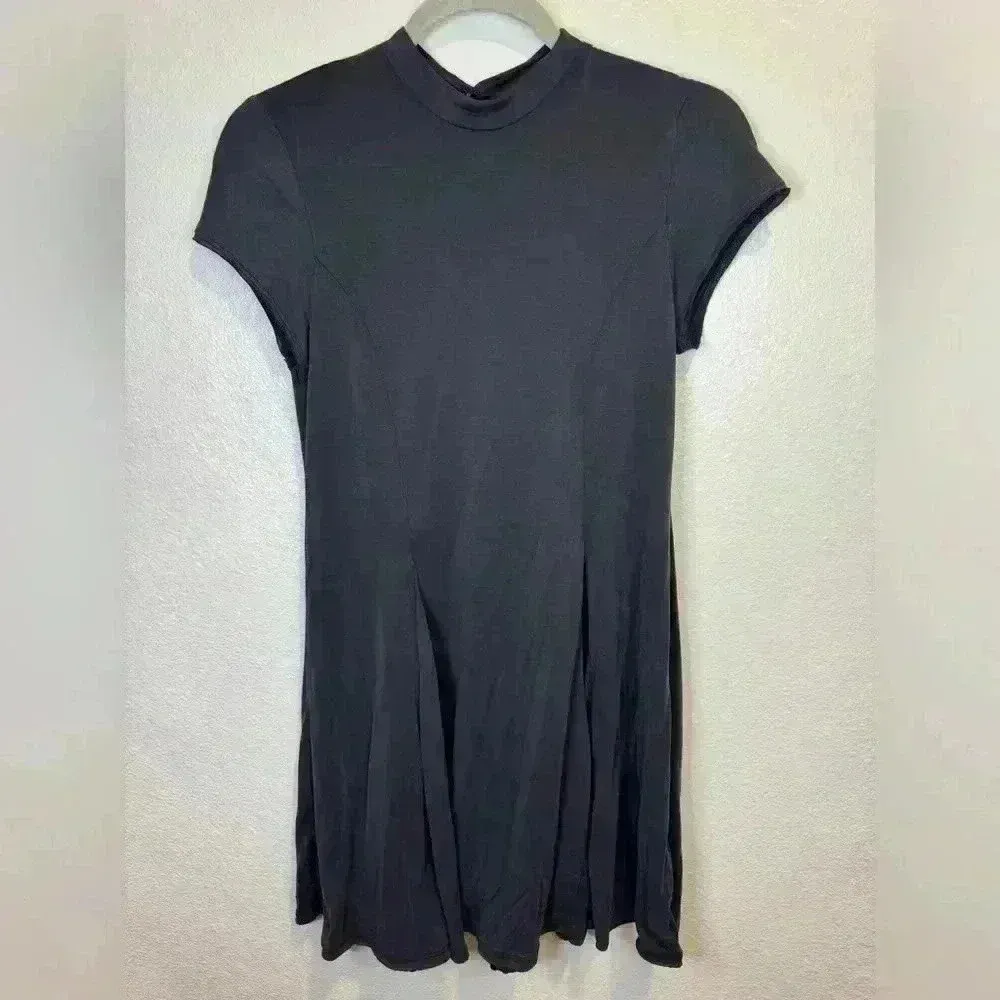 Silence & Noise Silence + Noise Violetta Cupro‎ Mock Neck Mini Dress Size S - Image 3