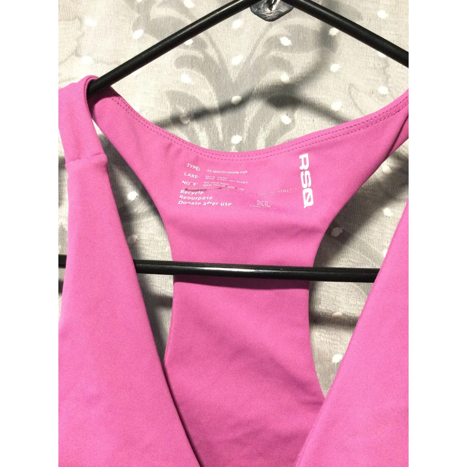 RSQ Pink‎ Twist Front Sports Bra Workout Gym Activewear Womens Size XL - Image 2