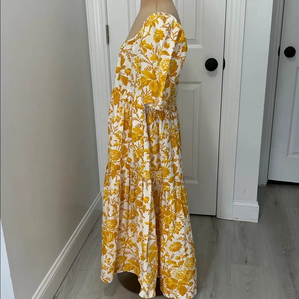 Anthropologie Tiered Cotton Poplin Midi Dress - Image 5