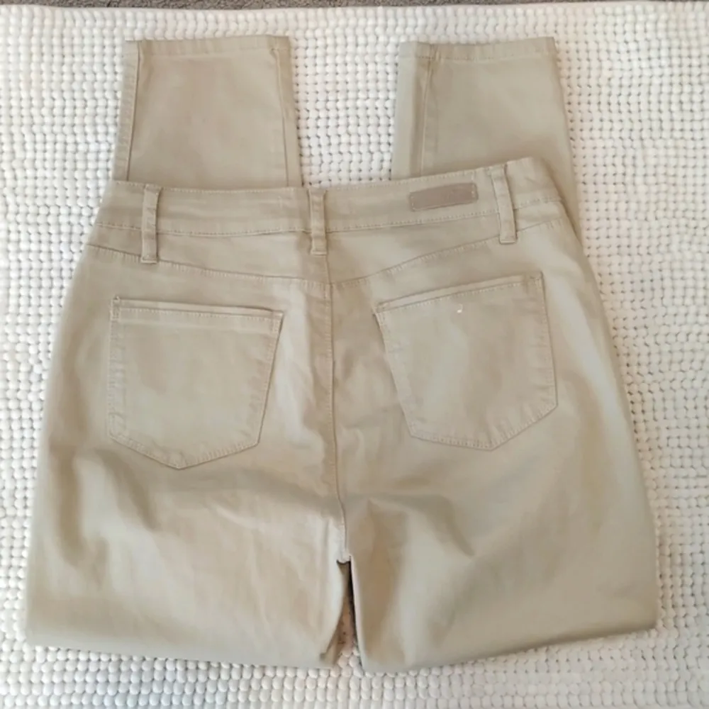 Woman's Royalty Tan Khaki Ankle High Rise Jeans Pants Size 10 EUC #1958 - Image 3