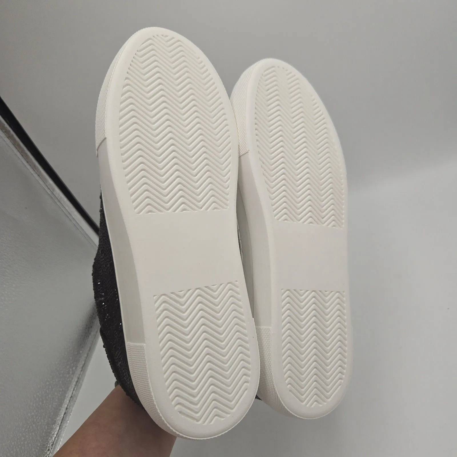 NEW Betsey Johnson Womens Sidny Sneaker Black Size 7.5 Platform Sole Rhinestones - Image 8