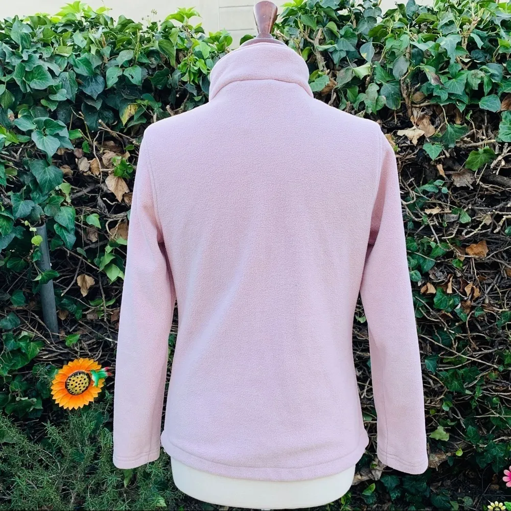 New Balance‎ Women Pink High Neck Two Pockets Zippered Sweater Size S - Image 7