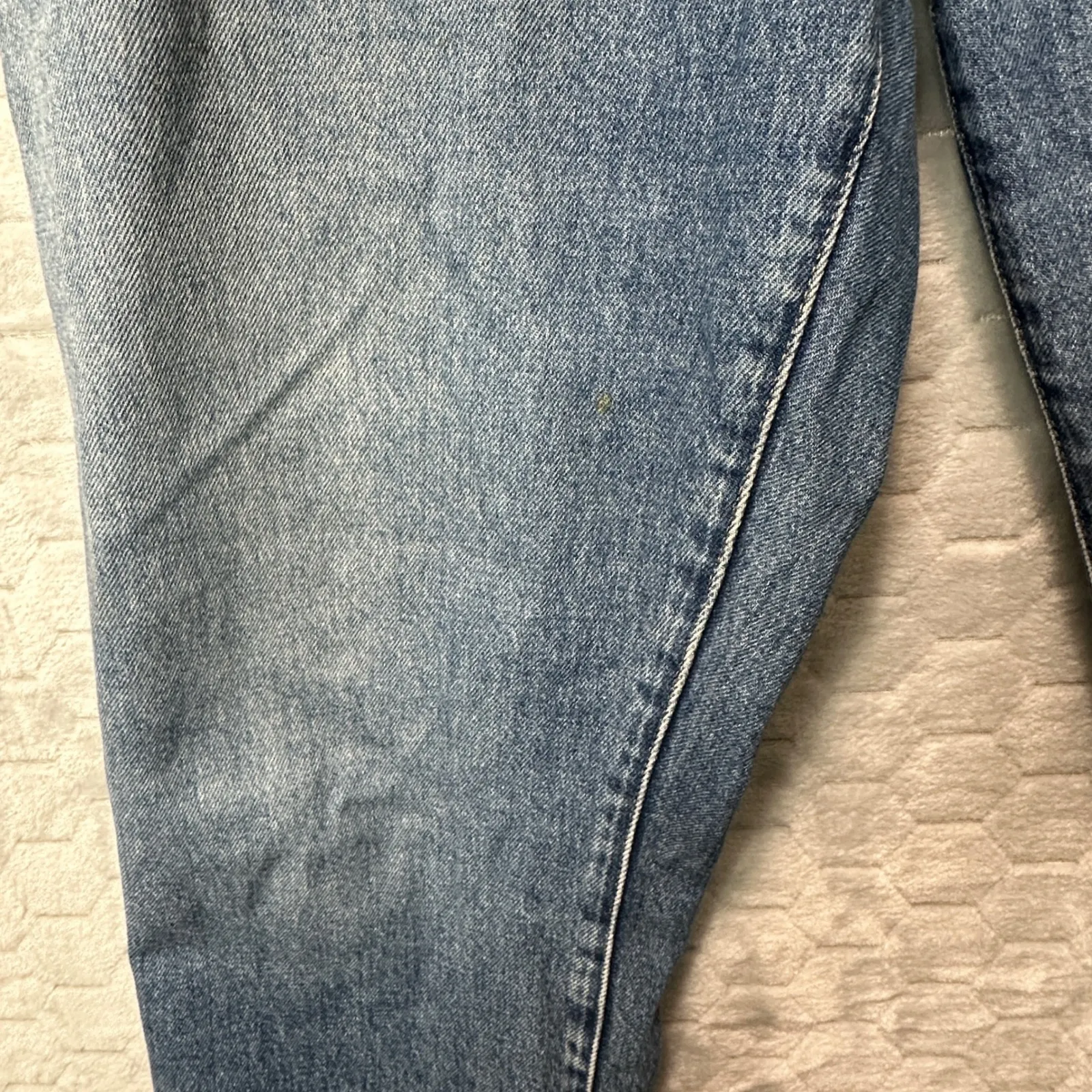 Good American Womens Good Curve Straight Jeans 14/32 Clean Girl Raw Hem - Image 10