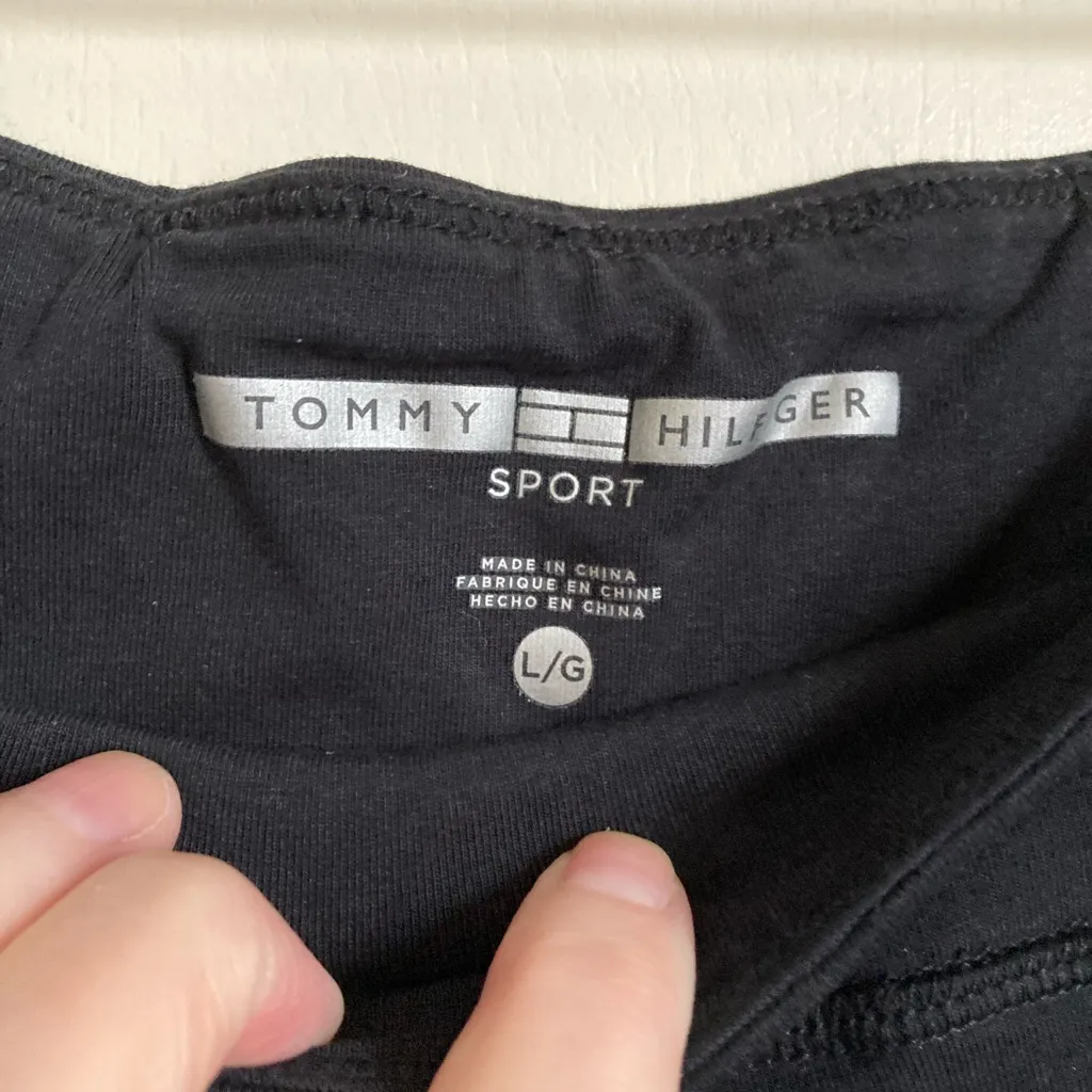 🌞Tommy Hilfiger Black w/Red, White & Blue Stripes & White Hilfiger Capris #Br - Image 2