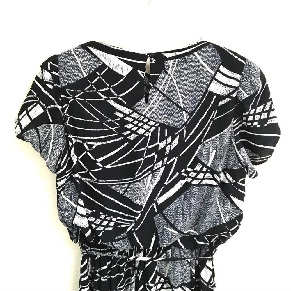 Vintage 80’s Lady Carol geometric print dress 8* Black - Image 10