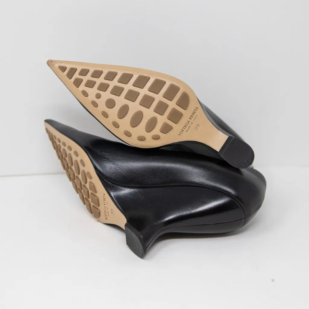 Bottega Veneta  Comet 100MM Genuine Leather Pointed Toe Sculptural Wedge Heels 9 - Image 5