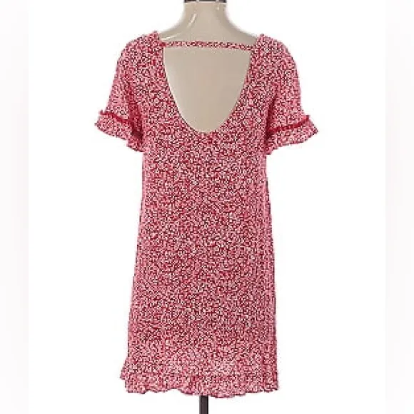 LOFT Beach Red Floral Gauzy Swim Cover-Up Size Small Resort Vacation Pool Beach - Image 7