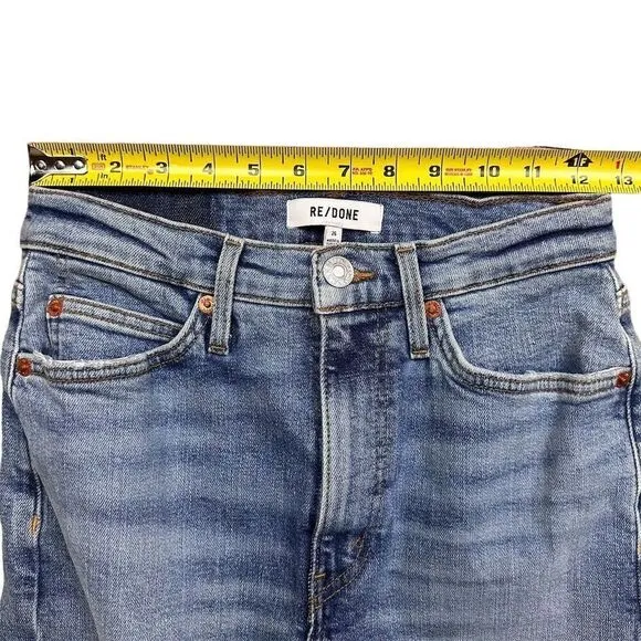 NWT Re/done Women's 70s Crop Bootcut Jeans‎ Size 26 Blue High-Rise Retro - Image 7