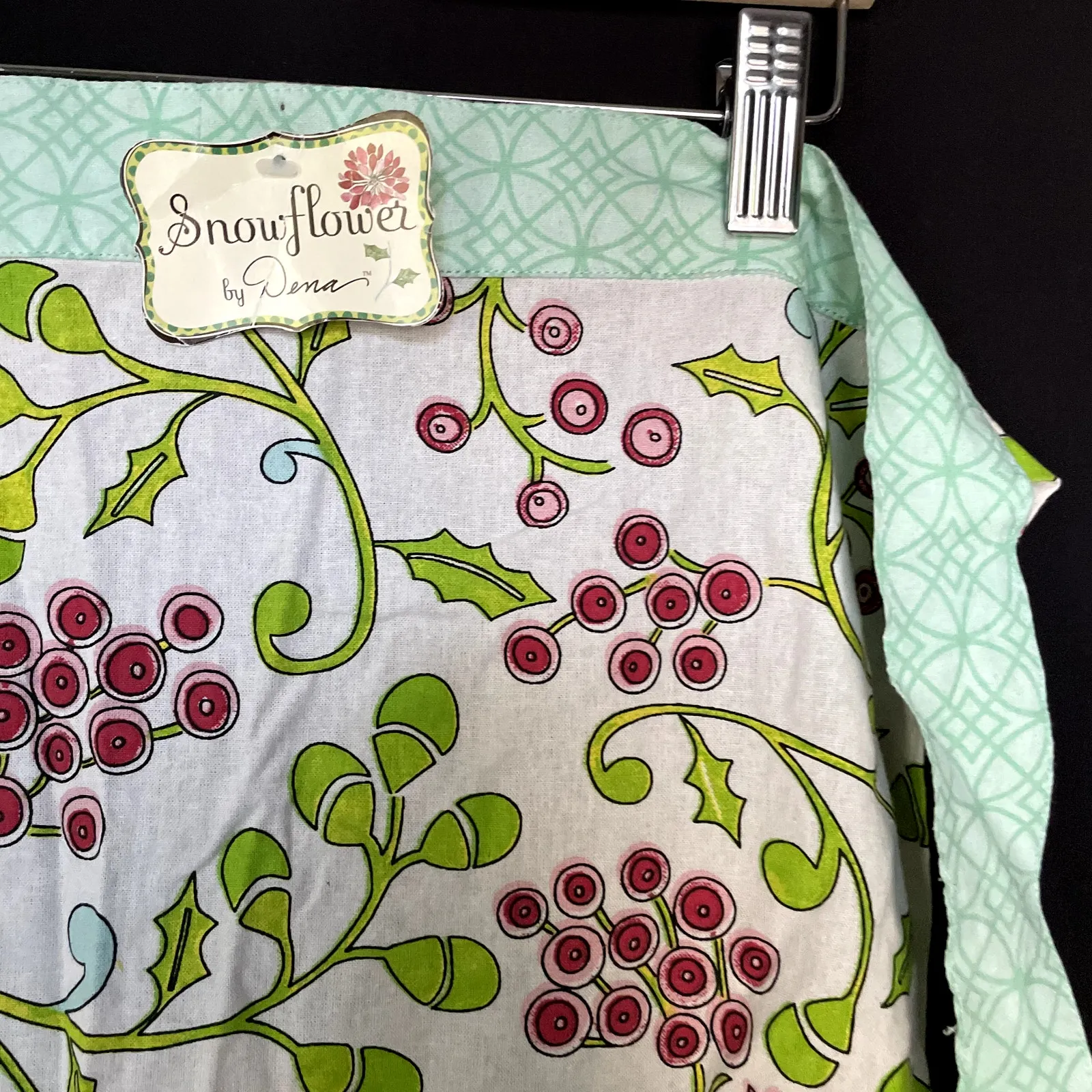 NWT Sunflower by Dena floral leaves vintage apron cooking women's size small Green - Image 2