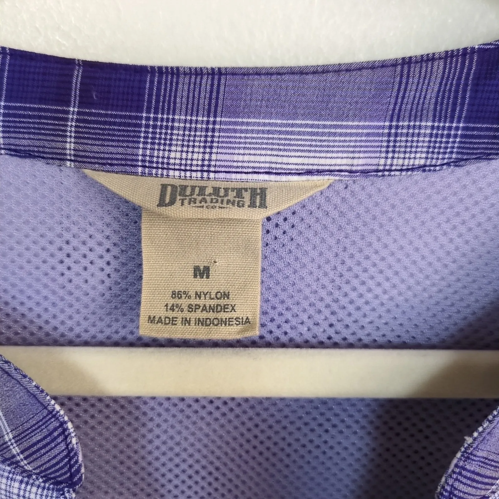 DULUTH TRADING CO Purple Plaid DuluthFlex Sidewinder Tunic Women's Medium - Image 4