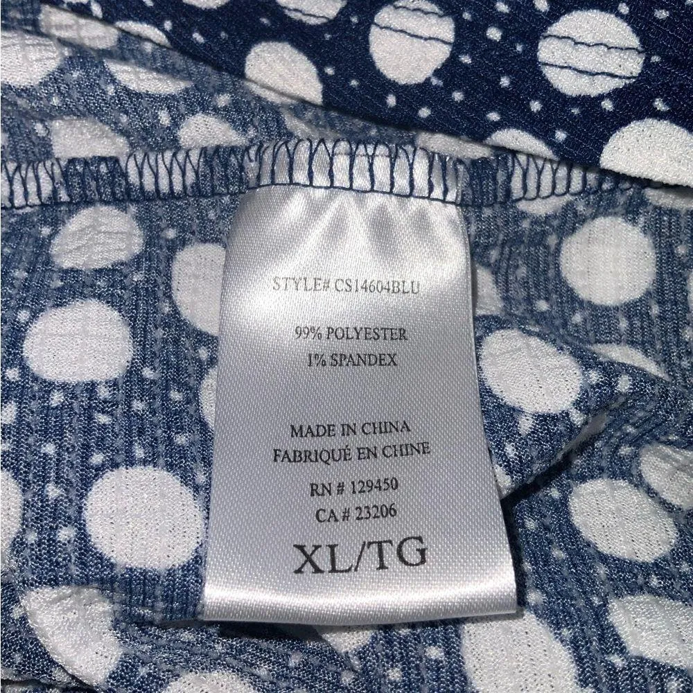 Como Blu Blue & White Polka Dot V - Image 10
