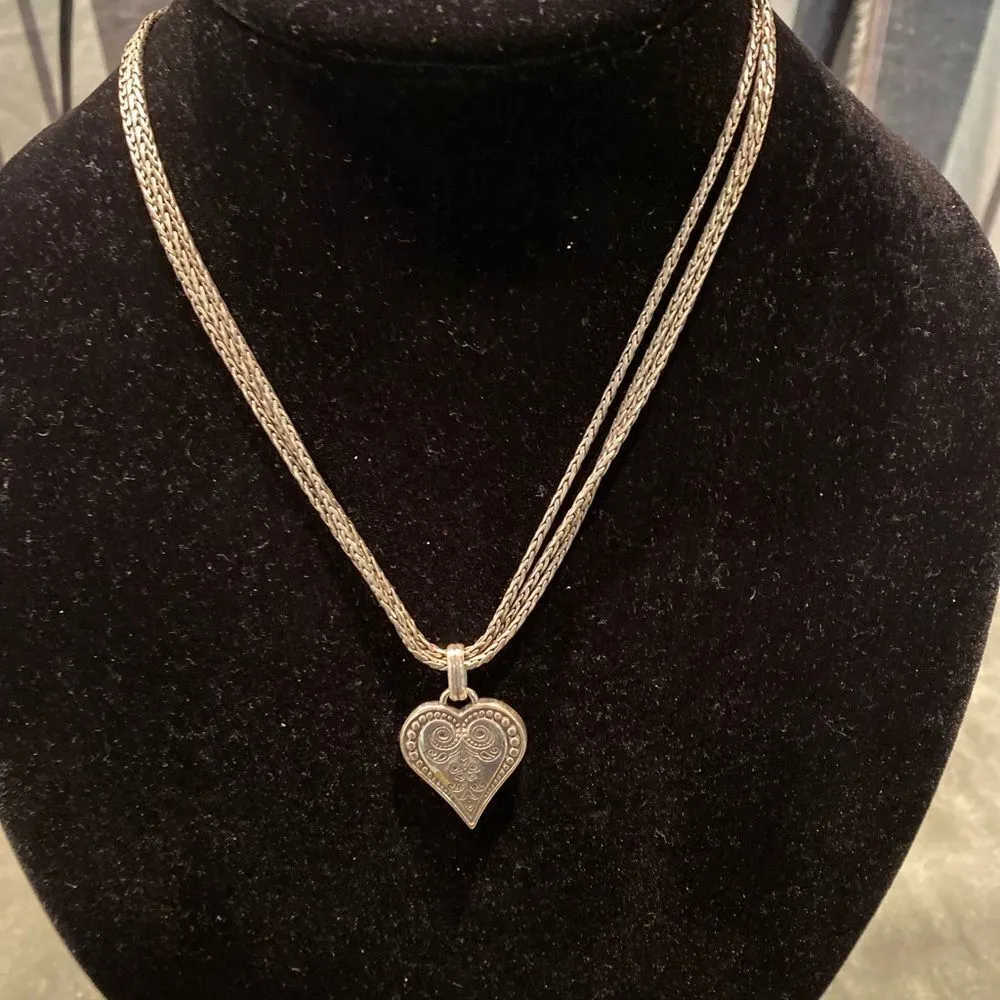 Brighton  Pendant Silver/Pewter Necklace - Image 3