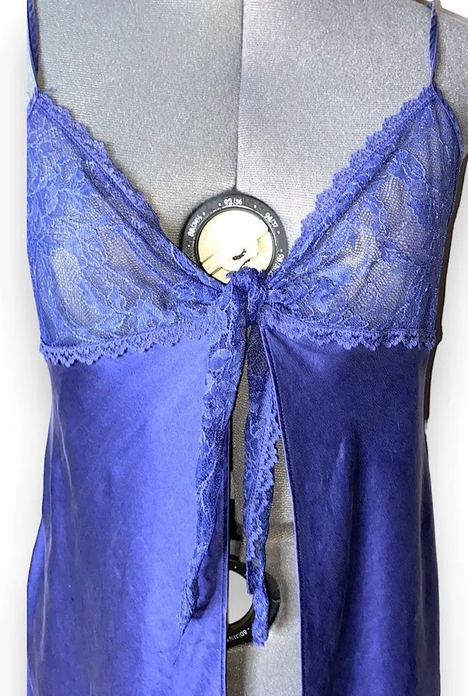 Victoria Secret purple Silk babydoll lingerie top - Image 4