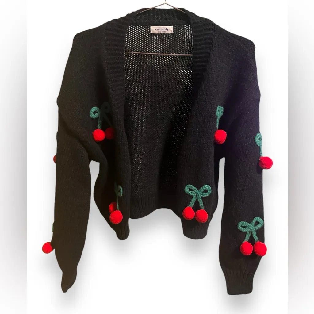 Cherry cardigan one size - Image 3