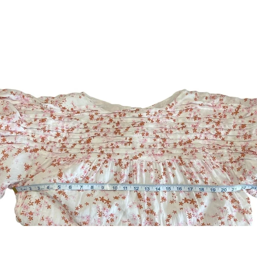 Free People Dessa Floral Boho Bodysuit Womens Size L Flounce *READ* Hippie Indie - Image 6