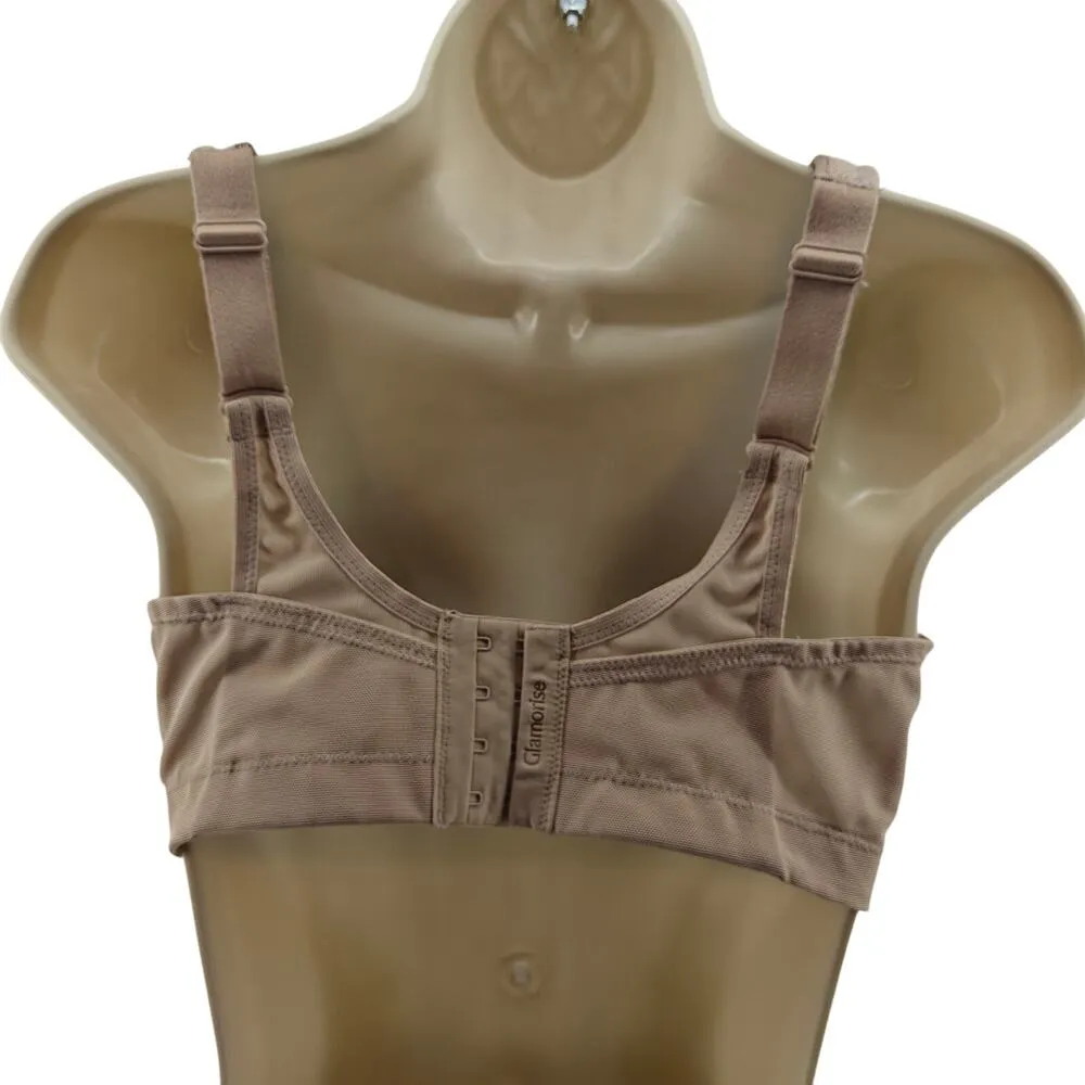 Glamorise Sport 1006 MagicLift Seamless Sports Bra Cafe 34D Size undefined - Image 4