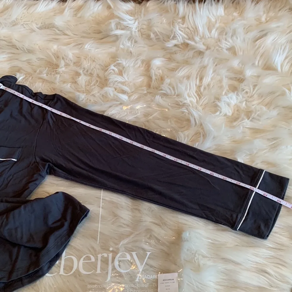 NWT Eberjey Gisele Long Sleeve PJ Top in Graphite & Sorbet Size XS TOP ONLY - Image 9