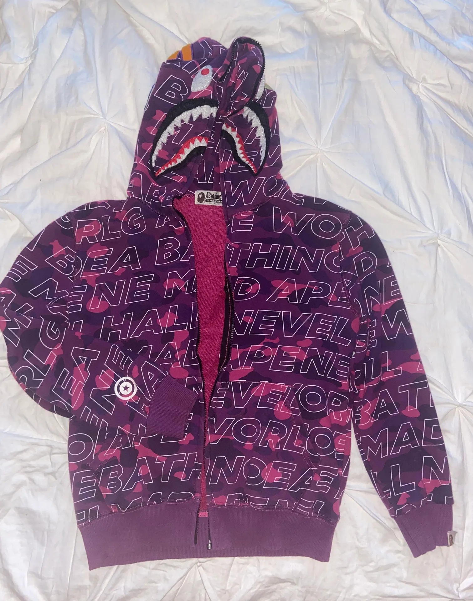 [BAPE] A Bathing Ape Purple Camo Hoodie - Image 2