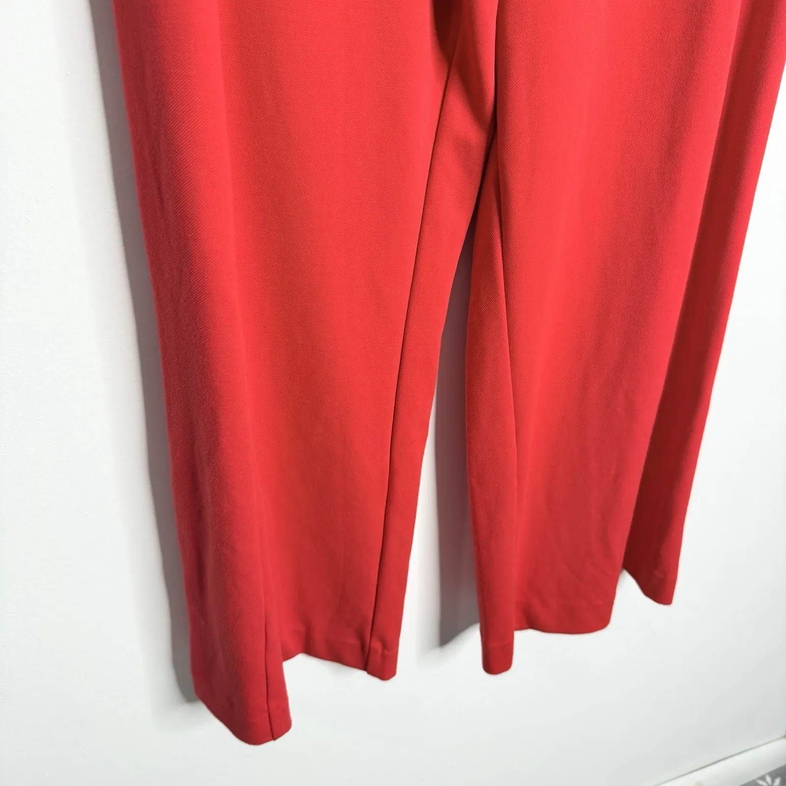 Ann Taylor Factory Red Knit Sailor Pants Wide Leg Style 865258 Size‎ 18 - Image 2