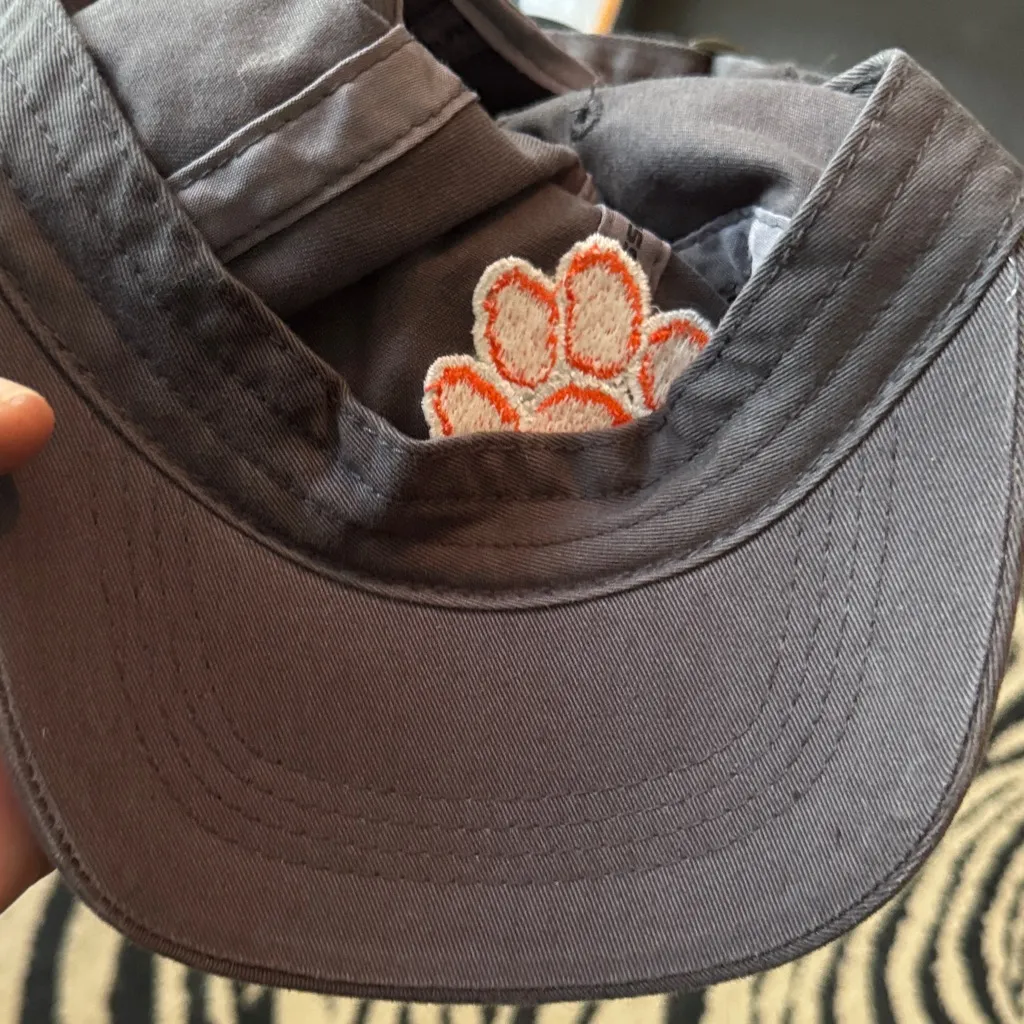 Clemson Tigers Russell Athletic Gray Baseball Cap with Orange Paw Embroidery - Image 11