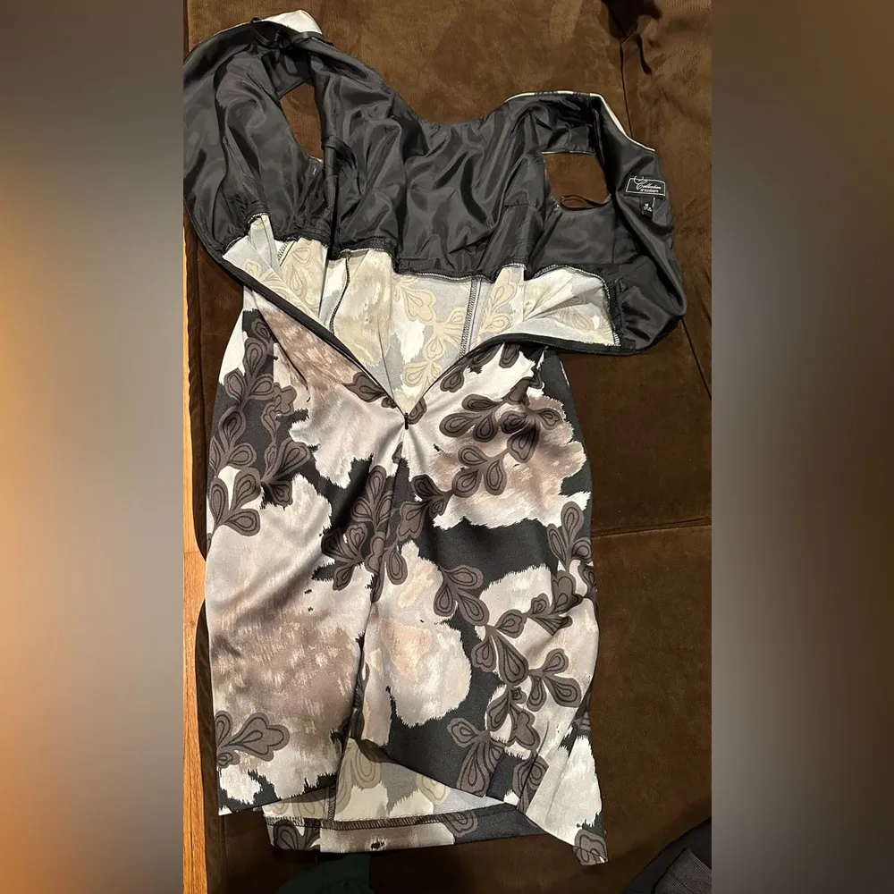 Dressbarn Collection Black,Brown,Gray Sleeveless Dress Boat Neck & pleat… - Image 12