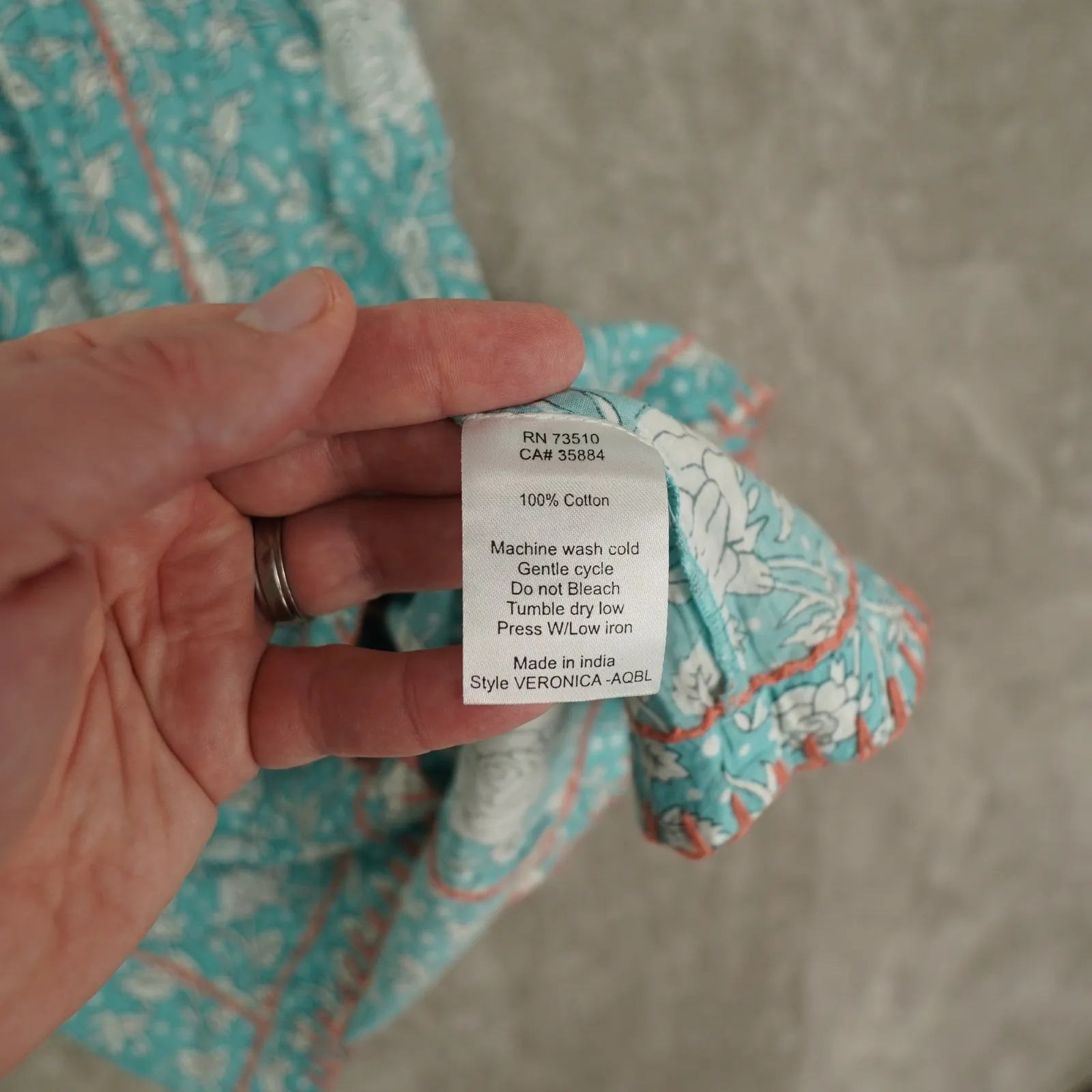 Sister Mary Veronica Dress Women's XS Blue Floral Embroidered Mini Boho - Image 9