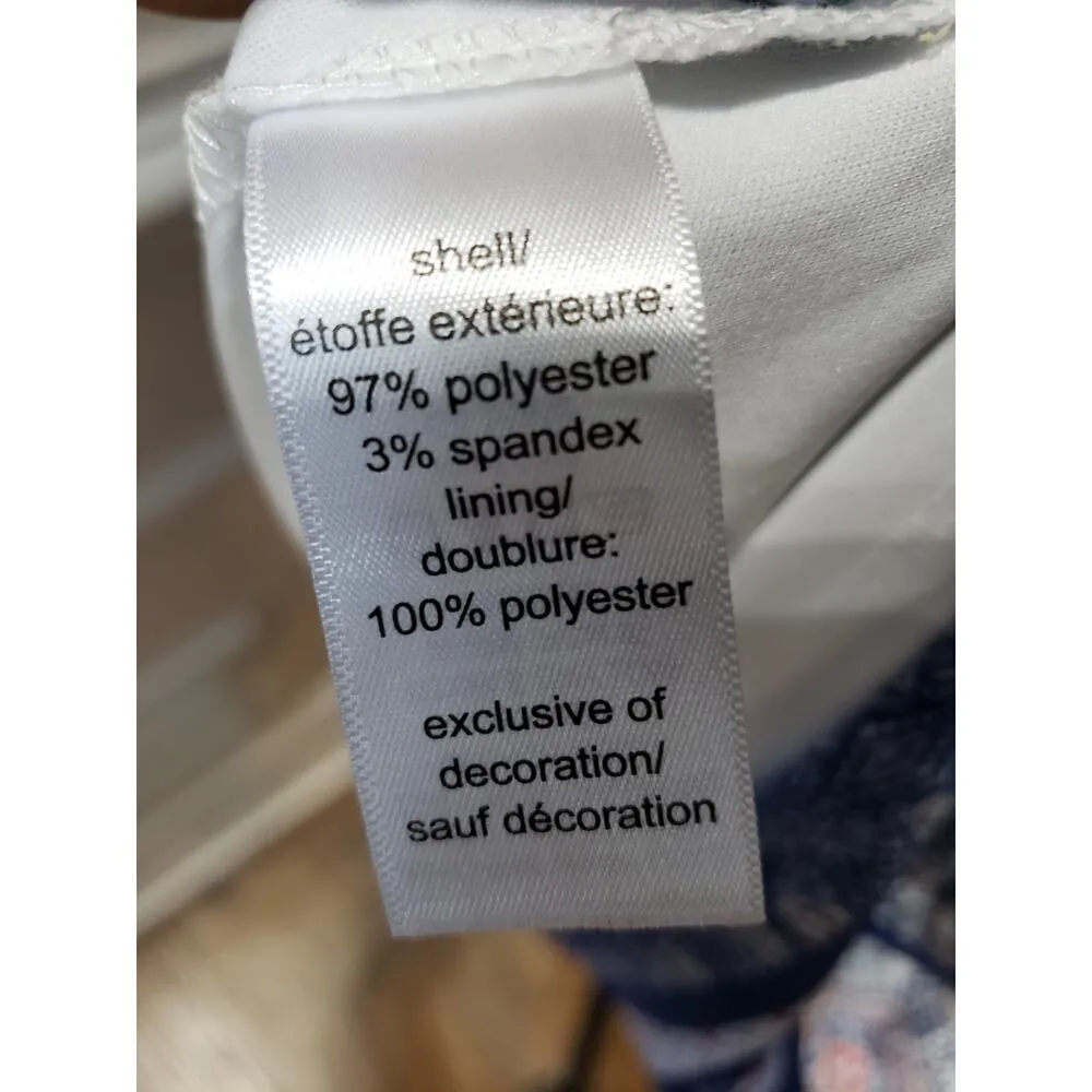 Maurices Dress Women Size X-L Blue Pink Boho Cold Shoulder Wrap Midi Belted - Image 12