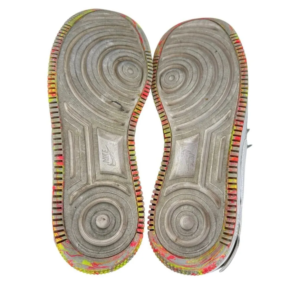 Nike Air Force 1 Jester Gray Floral Print Lace Up Low Top Sneakers Shoes Size 10 - Image 4
