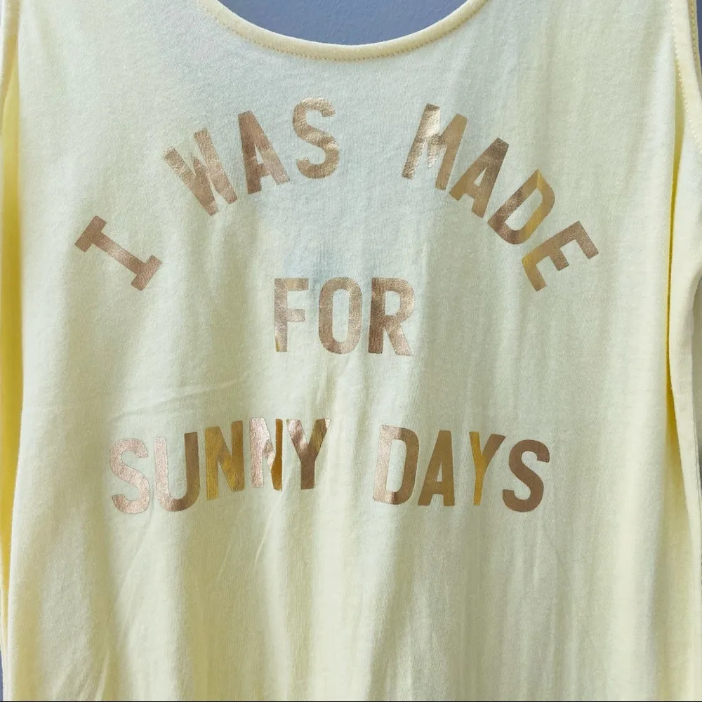 Wildfox 'I Was Made For Sunny Days' Swim Coverup Yellow Sz Small - Image 2