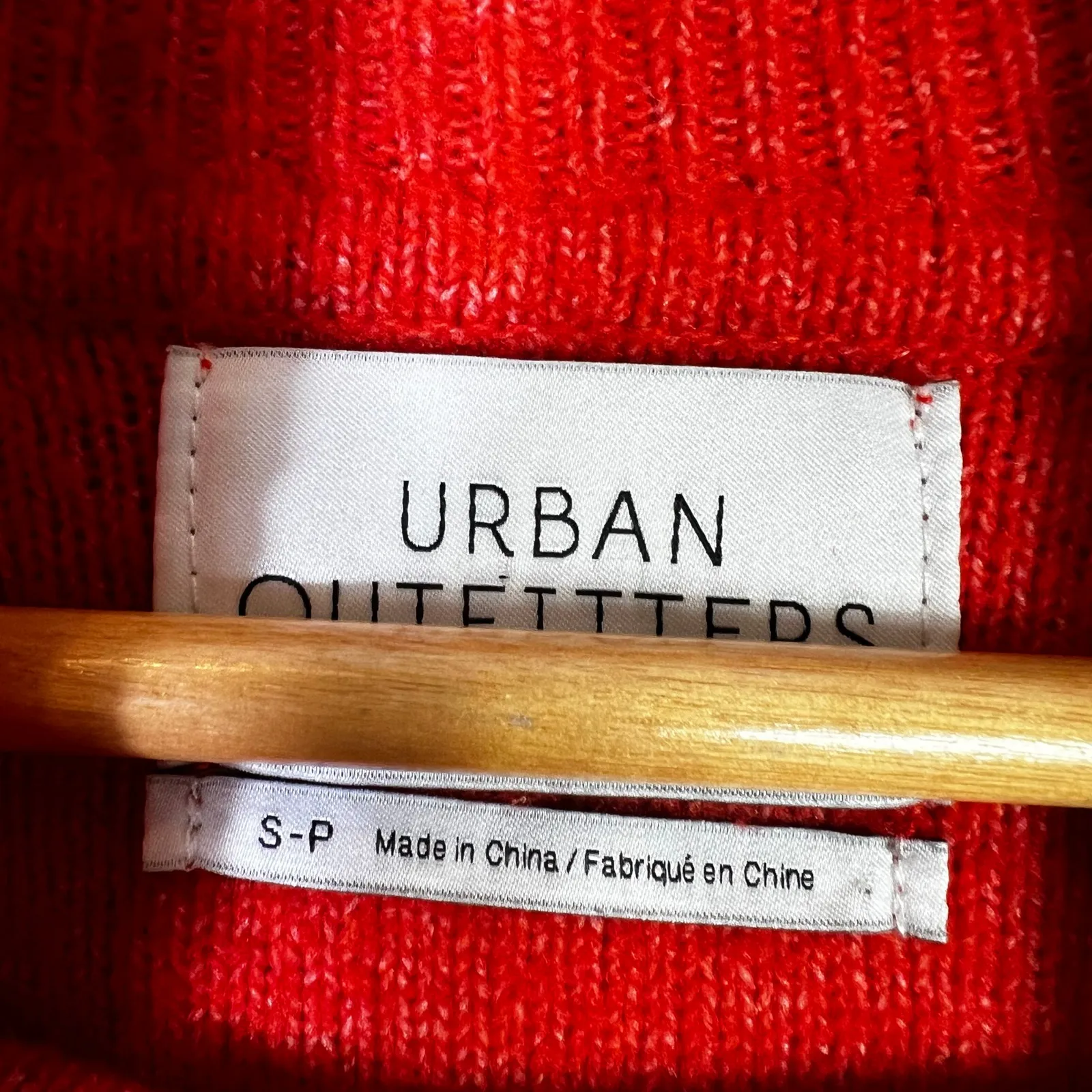 Urban Outfitters Kyla Cropped Turtleneck Sweater Womens S Orange Soft Cozy Y2K - Image 6